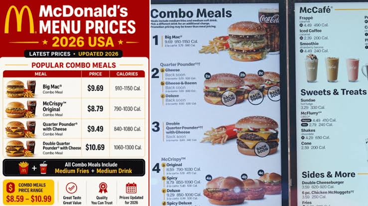 McDonald's Menu With Prices Canada